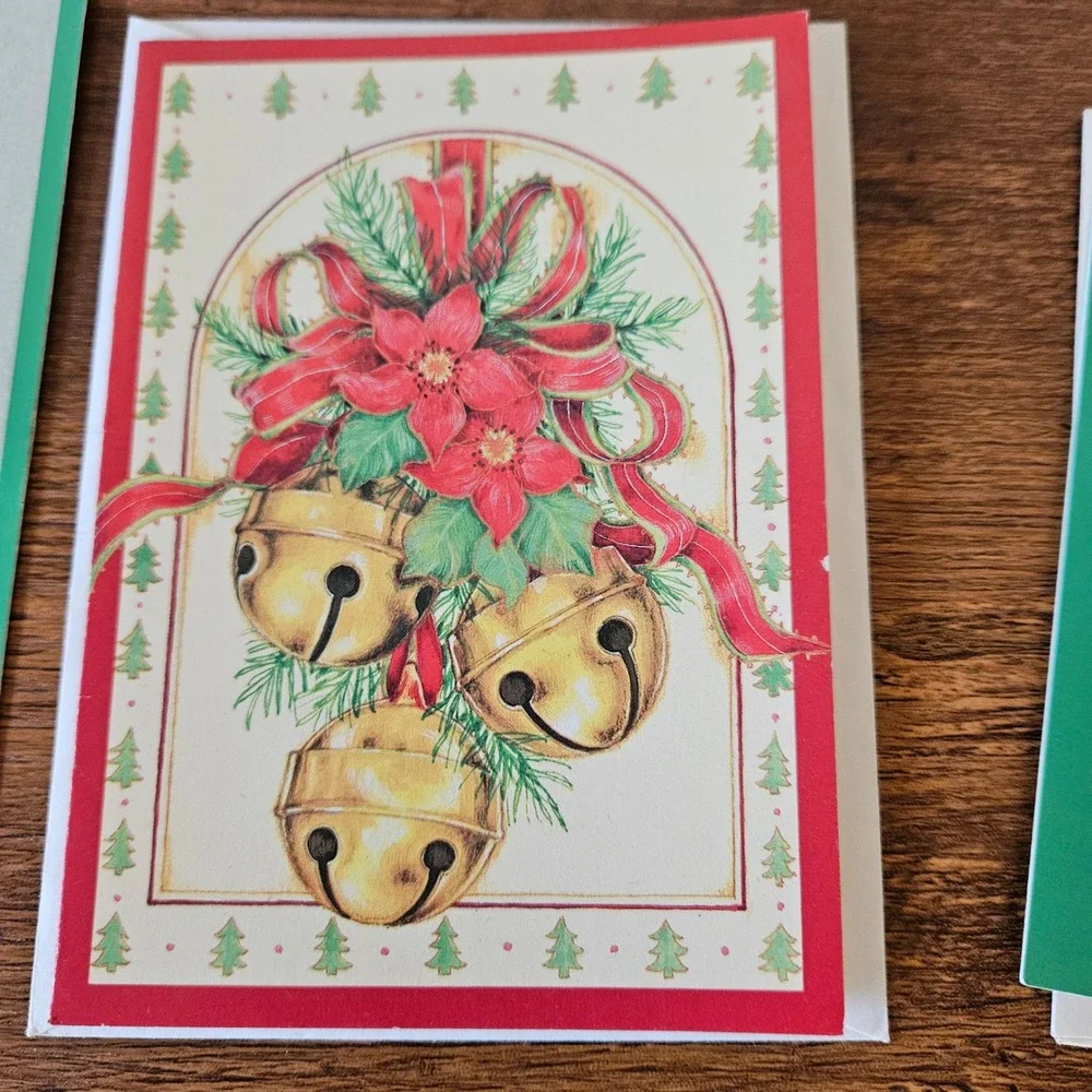 Vtg 70s 80s Christmas Greeting Cards Lot 7 Assorted Religious Santa Birds Unused